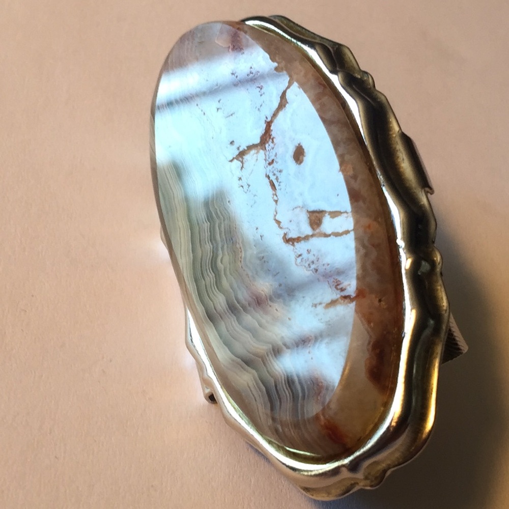 Vintage Crazy Lace stone lipstick holder - Picture 6 of 8